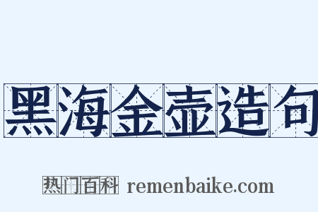 黑海金壶造句是什么意思的图片